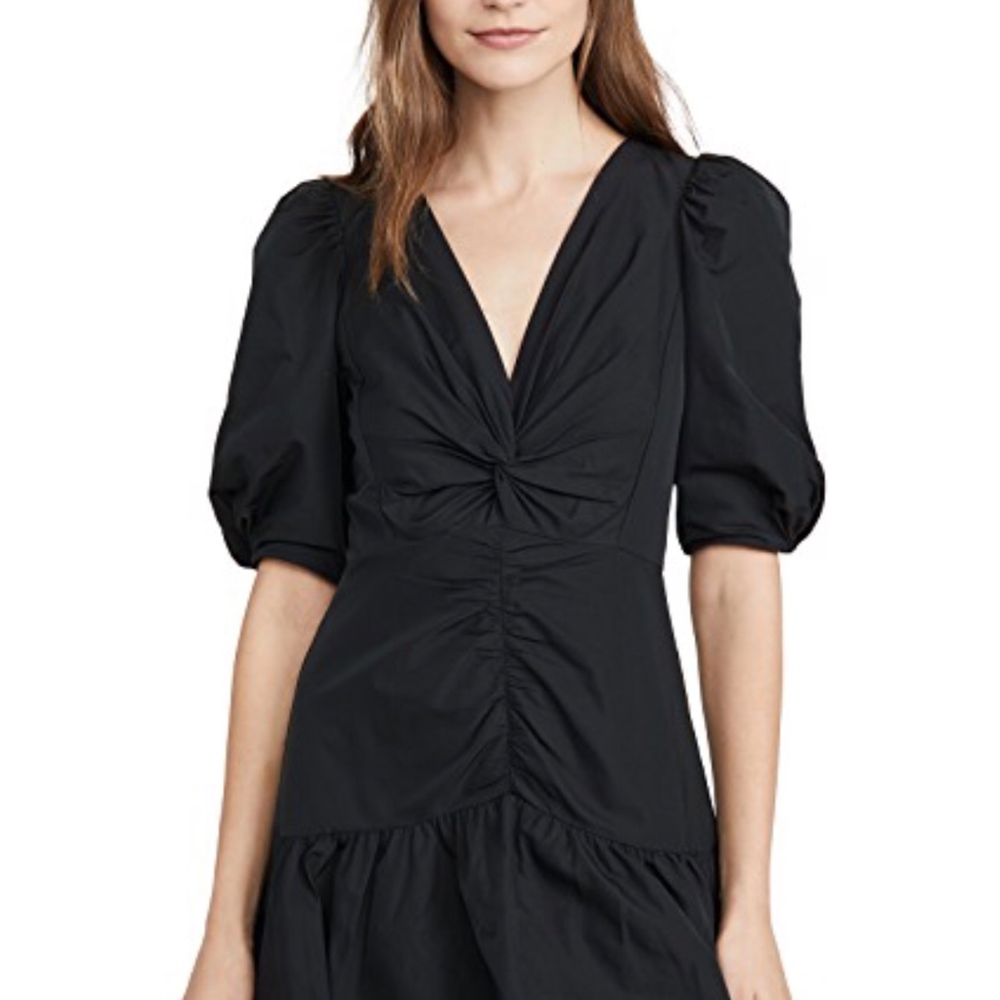 $495 NWT Rebecca Taylor Black Taffeta Dress -4 - Picture 3 of 8